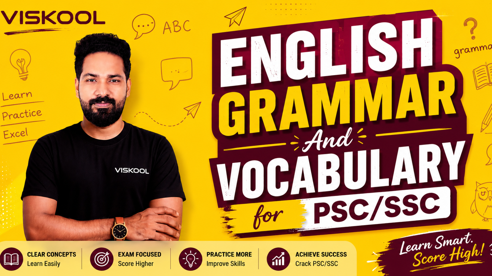 ENGLISH GRAMMAR And VOCABULARY for PSC/SSC .