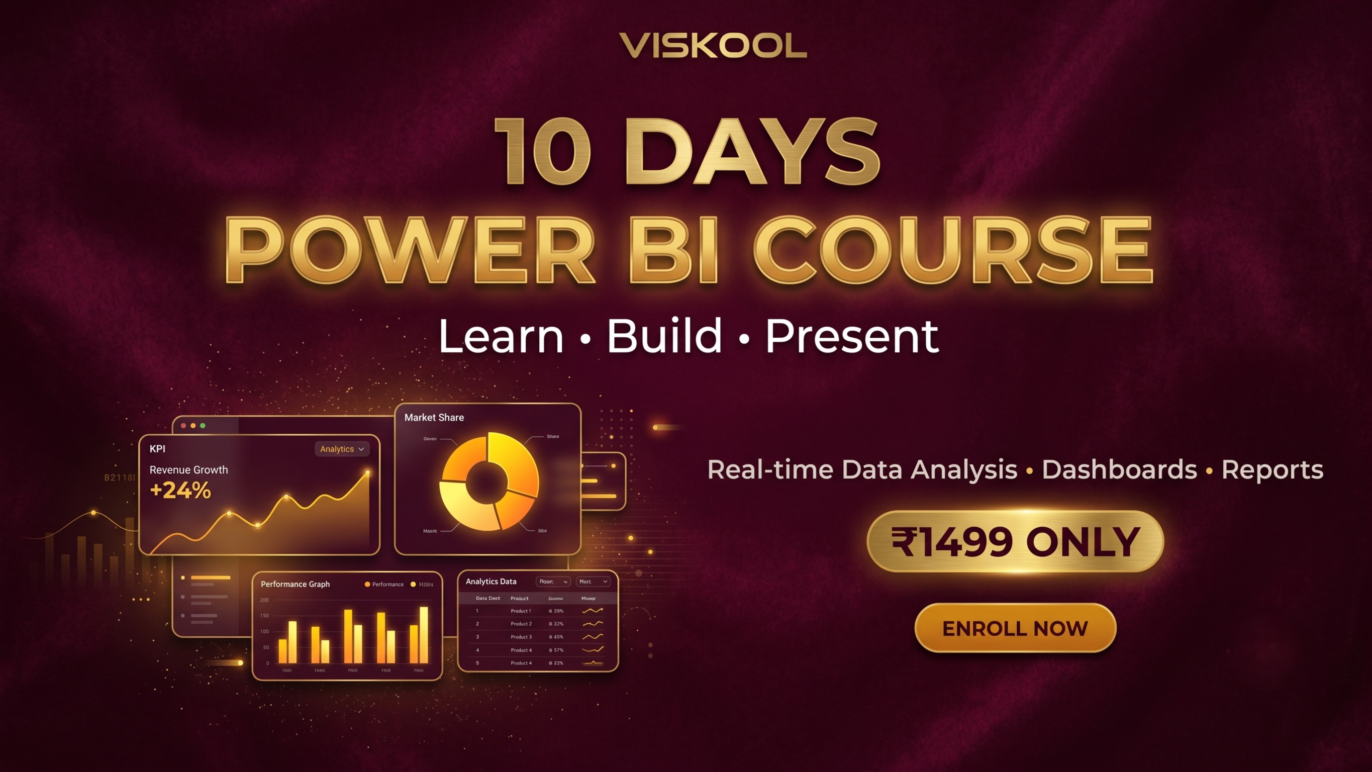 🧠 AI-Powered BI: 10 Days to Dashboard Mastery Course